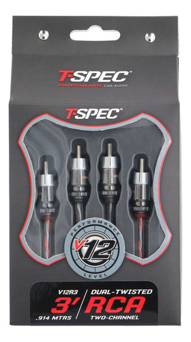 Cable Audio Rca A Rca T-spec V12r3 91cm 2 Canales Ofc Cobre