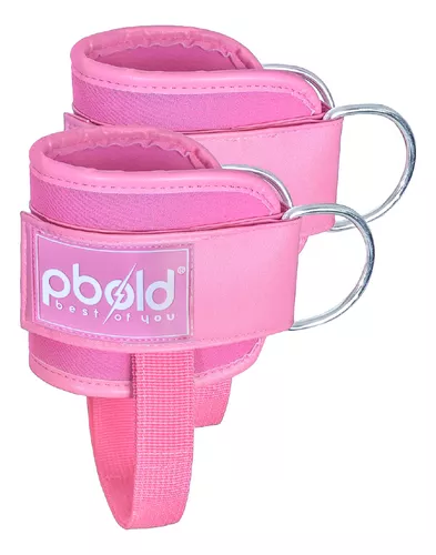 Tobillera Gimnasio Para Polea Máquina Gym Correas Ajustables Con Talonera  Acolchadas Pbold Rosas