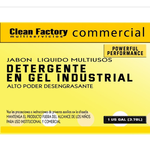 Imagen 3 de 4 de Caja Galón Jabón Líquido Multiusos Uso Comercial