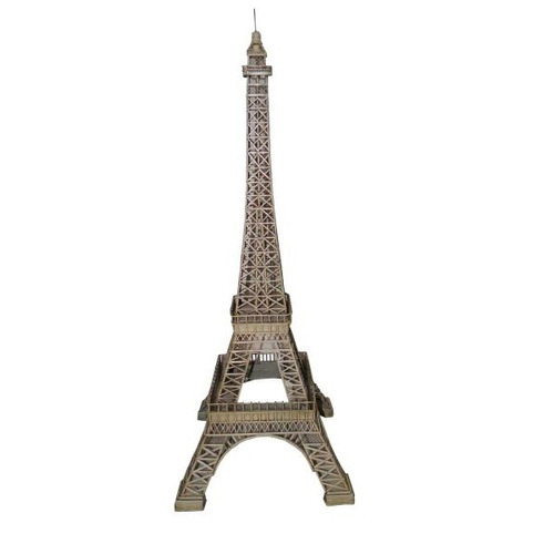 Torre Eiffel Miniatura Envelhecida Em Metal 80x30x30cm