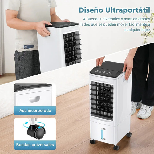 Ventilador De Piso Función De Aire Acondicionado Portátil 30 Cm 50 Blanco