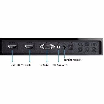 Monitor Asus Mx239h, 23 Led Ah-ips, 1920 X 1080, Hdmi / Vga