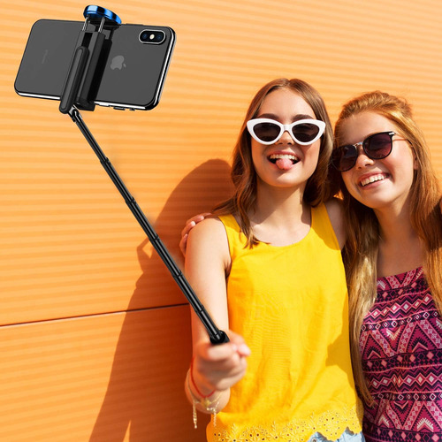 Bastão De Selfie 3 Em 1 Azul Atumtek Com Tripé, Bluetooth