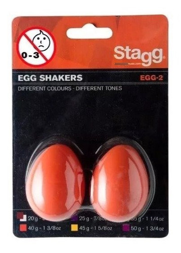 Huevos Ritmicos Stagg Eggs Shakers Percusión Rojo