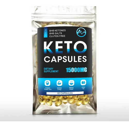 Cápsulas De Cetona Keto De 15000mg 60caps Bajar De Peso.