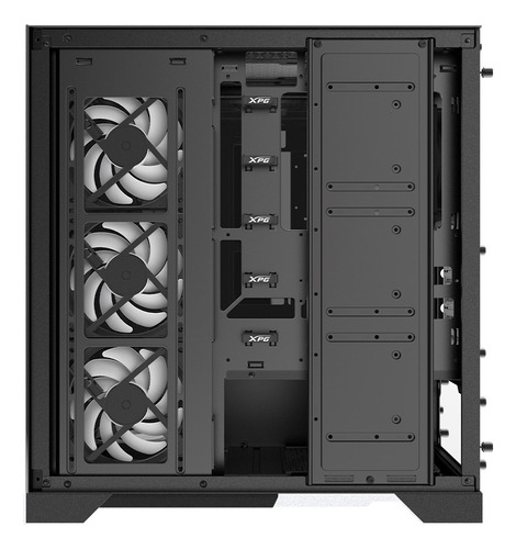 Ventiladores Gabinete Xpg Invader X Black Atx 5 Cristal Temp Cor Preto