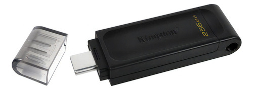 Unidade flash USB Kingston 256gb Gen 1 Data Traveler Dt70 Solid Black