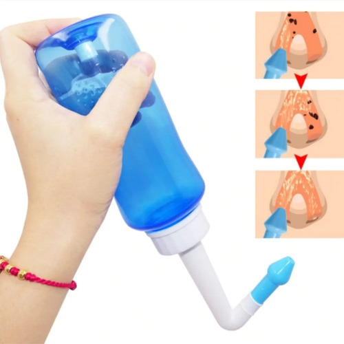 Limpador De Nariz/lavagem Nasal Eficiente 300ml 2 Bicos