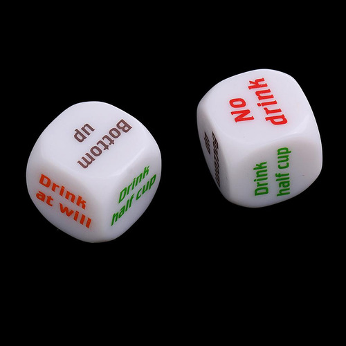 2 Peças Criativas De Jogo De Decisão Para Beber Dados De