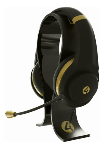 Audífonos 4gamers Xp-gold Con Base 3.5mm Alámbricos Negros