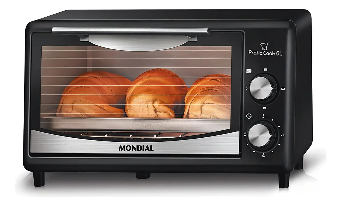 Forno Pratic Cook 6L Mondial Preto 650W FR-09