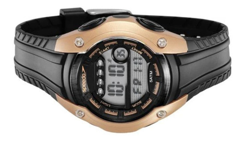 Relogio Feminino Speedo Preto E Dourado Digital Pequeno + Nf
