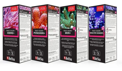 Kit Red Sea Suplemento Coral Colors Abcd 500 Ml