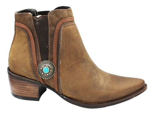 Bota Country Feminina Bico Fino Dallas Taupe Vimar Boots 