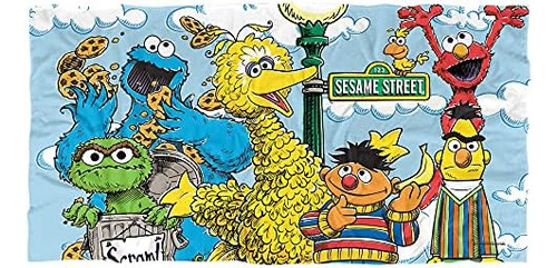 Toalla De Playa Con Licencia Oficial De Sesame Street Retro