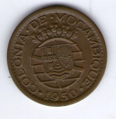 Mozambique Moneda De 20 Centavos 1950 Km#75 - Argentvs