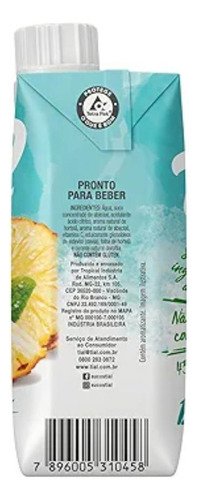 Suco Abacaxi Com Hortelã Baixa Caloria Tial 330ml- Kit Com 9