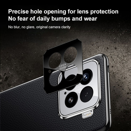 Funda De Teléfono Pc De Cuero Verde Para Xiaomi 15 Pro