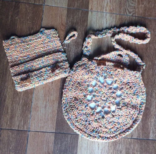 Carteras redondas tejidas a crochet best sale