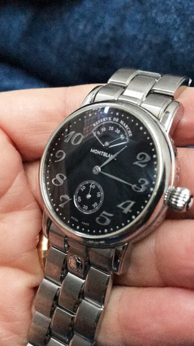 Montblanc 7017 Reserve De Marche Até Pulseira Original, Raro