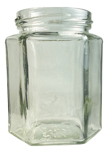 Frasco O Tarro De Vidrio Hexagonal 256 Ml 7 Onzas. 12 Piezas
