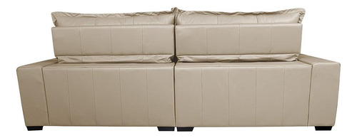 Sofá retráctil de piel auténtica Inbox Toro Bed de 2,35 m. Color: Beige