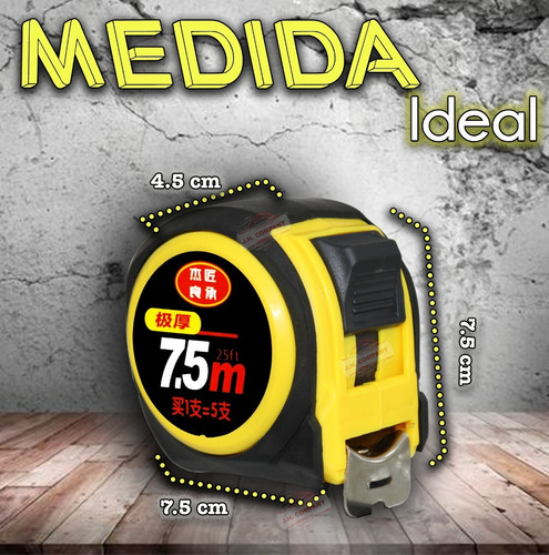 Flexometro Contra Impacto 7.5 Metros 21mm Cinta Metrica