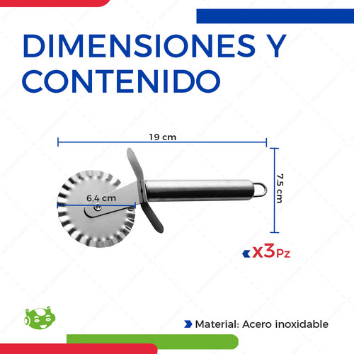 S 3x2 Cortador De Pizza Slim Company De Acero Inoxidable
