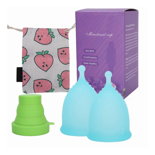 Copa Menstrual + Vaso Estérilizador + Bolsa De Tela