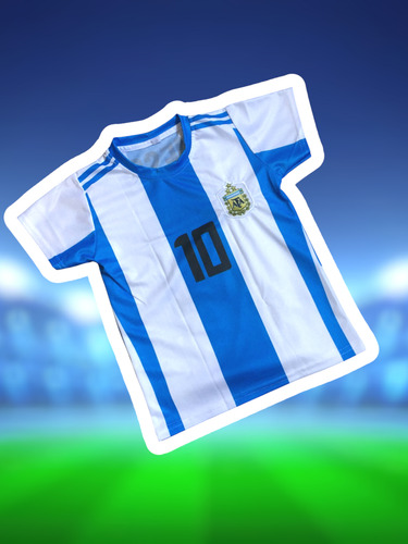 Conjunto Uniforme Fútbol Messi Argentina 2025 Blanco Messi 6
