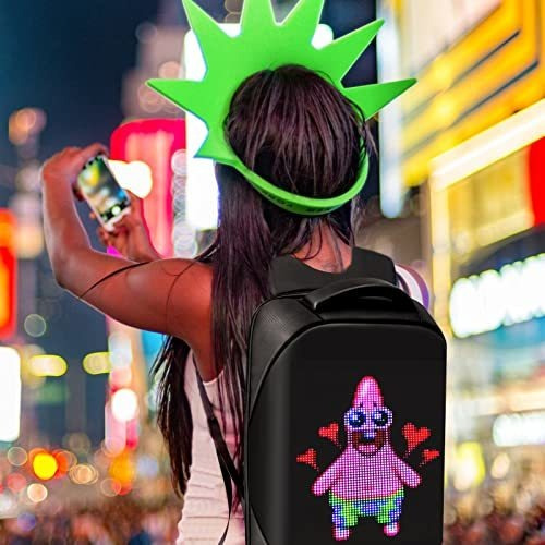 Mochila Con Pantalla Led Resistente Al Agua Para Laptop