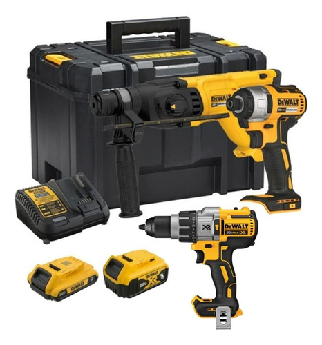 Rotomartillo Sds Plus + Atorn De Impacto 1/4 20v + 2 Bat +