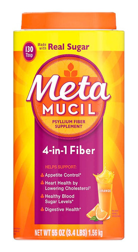 Metamucil Original Fibra Tarro De 3.4 Libras 130 Dosis 