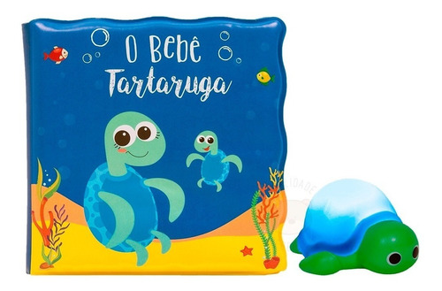 Kit Livro P Banho Com Bichinho Com Luz - Coelho Ou Tartaruga