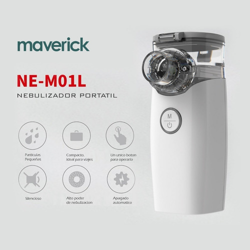 Nebulizador Maverick Ultrasónico Portatil Mesh Ne-m01l Blanco