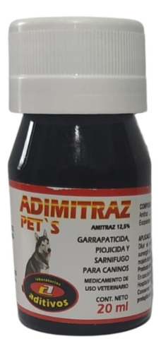 Garrapaticida, Piojicida, Sarnifugo De Perros Adimitraz 20ml