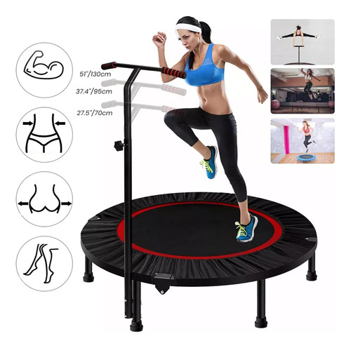 Trampolín Para Ejercicio Fitness Con Barra Brincolín