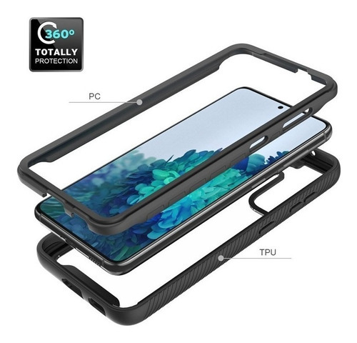 Funda Aura Para Samsung Galaxy S21 Sm-g991 Proteccion 360 Color Negro