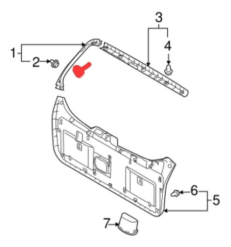 Tapiceria Compuerta Derecha Hyundai Tucson  05 09