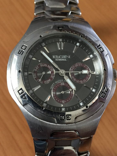 Reloj Elgin Fg117n Elegante De Acero Inoxidable (Usado)