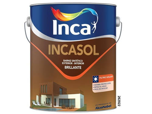 Pintura Barniz Brillante Interior/exterior Incasol 4 Lt Inca