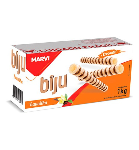 Barquilla Rollito Pirulin De Vainilla Sin Relleno Marvi 1 Kg