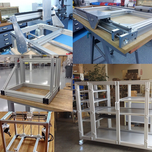 Imagen 9 de 10 de Perfil Aluminio 4080 1 Mt Tipo Bosch Router Cnc Estructural
