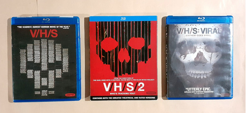 Las Crónicas Del Miedo Trilogía Vhs 3 Pelis Blu-ray Original