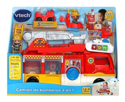 Camion De Bomberos- Vtech Didactico Interactivo Luz Y Sonido