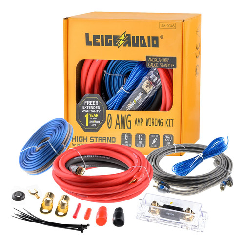 Leigesaudio Kit Completo De Cableado De Amplificador De Cali