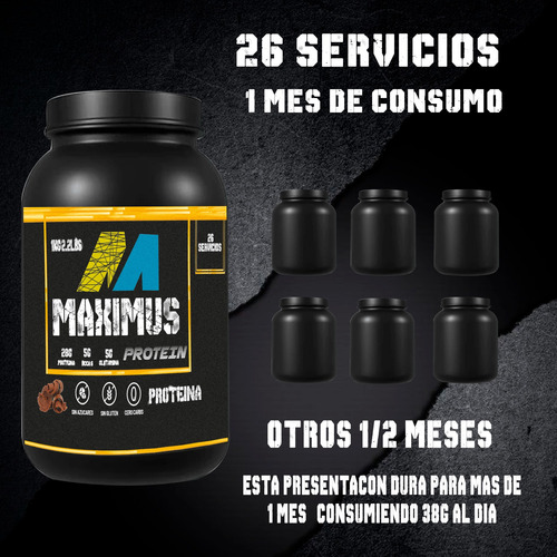 Proteína Hidrolizada Isolate Maximus 1kg 200 Servicios Chocolate