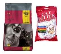 Comprar Alimento Three Cat Gato Castrado 10kg+ Gel Sílica Cat Litter