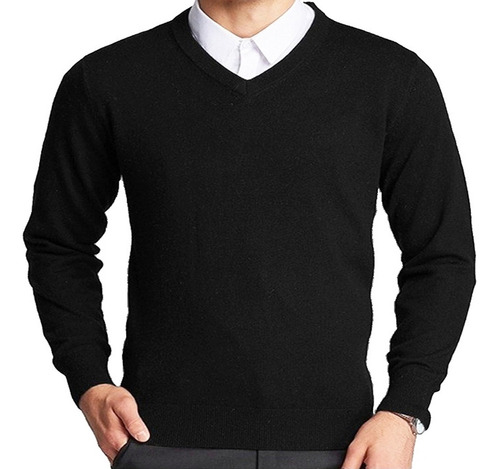 Sweater Hombre Pullover Hombre Escote V Talle Especial