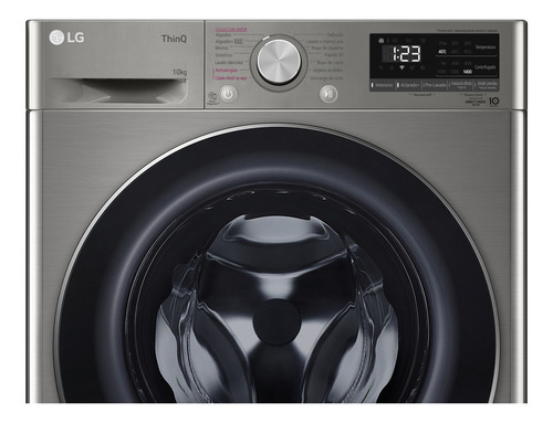 Lavarropas Lg Thinq 10 Kg Inverter Frontal Gris Wm10vvc4s6 Gris